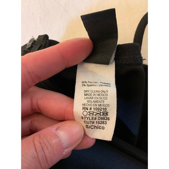 Windsor Dress Womens Size Small Black Open Front Sleeveless Bodycon Above Knee - Picture 6 of 6